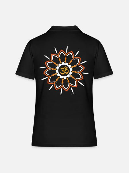 Om Zen - Frauen Polo Shirt - Schwarz