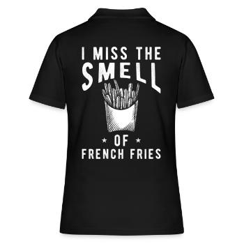 French fries saying funny french fries - Women's Polo Shirt - black - Back - Ailine (174cm)