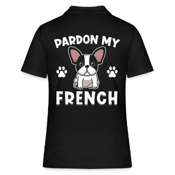 Frenchie Bulldog français Bulldog - Polo Femme - noir - Dos - Ailine (174cm)