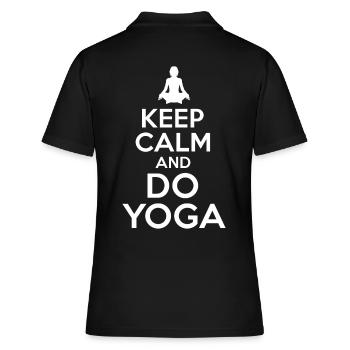 Keep Calm Yoga - Polo Femme - noir - Dos - Ailine (174cm)