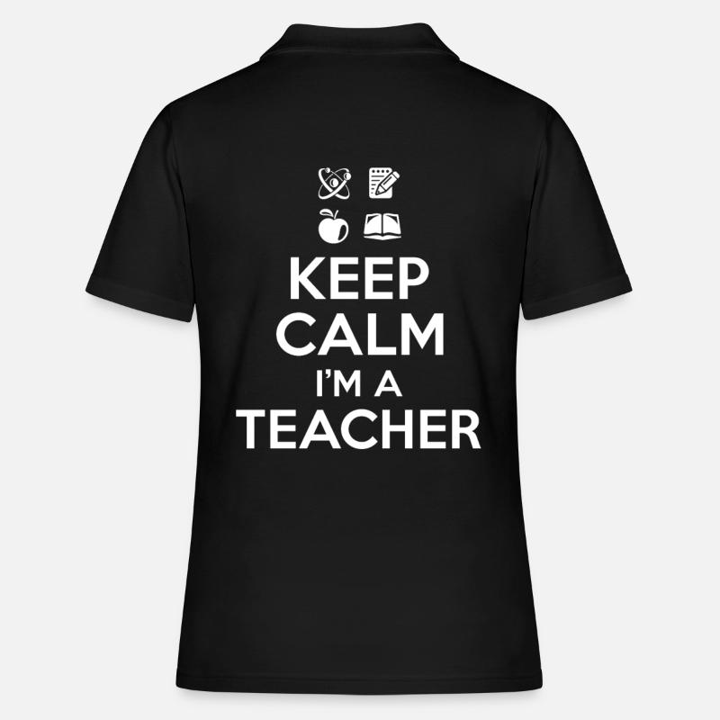Keep Calm Professeur - Polo Femme - noir