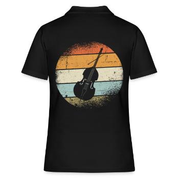 Kontrabass - Frauen Polo Shirt - Schwarz - Hinten - Ailine (174cm)