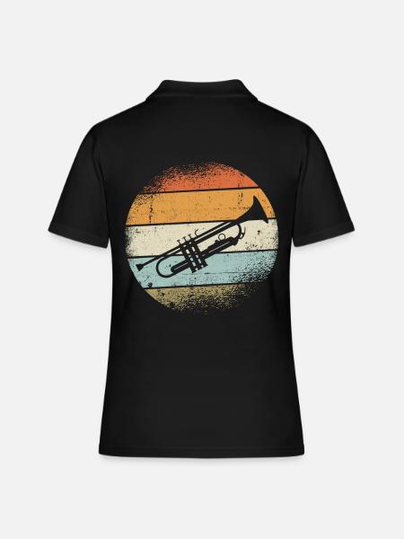 Trompete Instrument - Frauen Polo Shirt - Schwarz