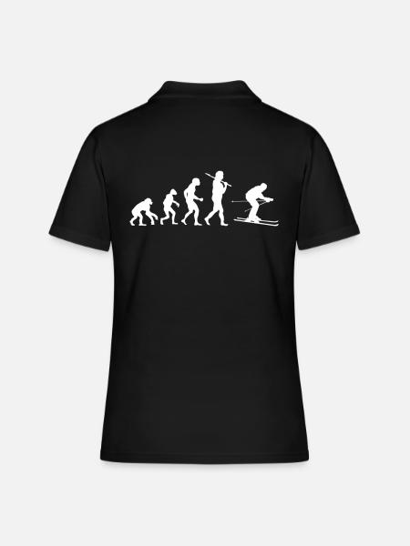 Evolution Ski - Frauen Polo Shirt - Schwarz