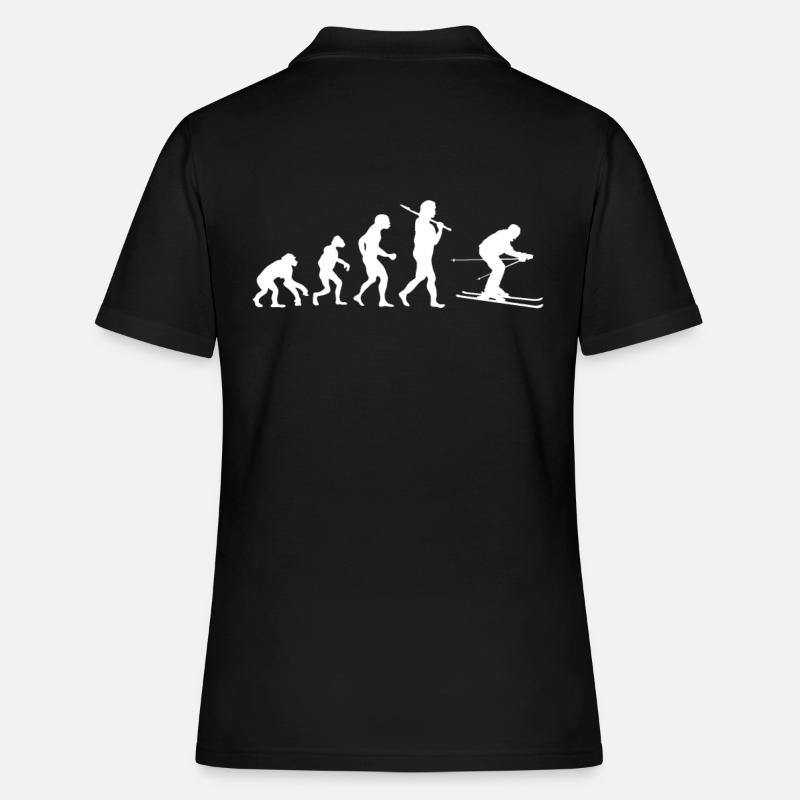 Evolution Ski - Frauen Polo Shirt - Schwarz