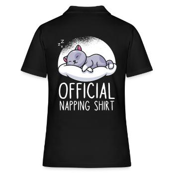 chat mignon sommeil sommeil sommeil - Polo Femme - noir - Dos - Ailine (174cm)