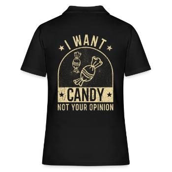 I want Candy - Women's Polo Shirt - black - Back - Ailine (174cm)