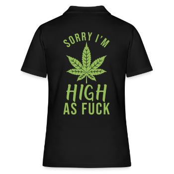 Cannabis - Polo Femme - noir - Dos - Ailine (174cm)