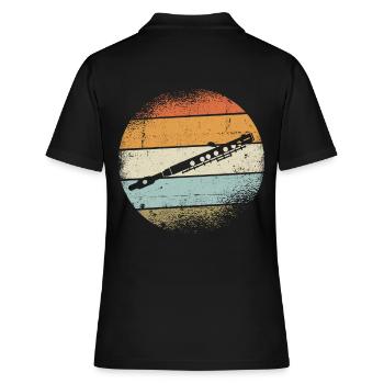 Oboe - Frauen Polo Shirt - Schwarz - Hinten - Ailine (174cm)