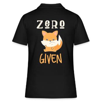 Zero Fox Given - Frauen Polo Shirt - Schwarz - Hinten - Ailine (174cm)