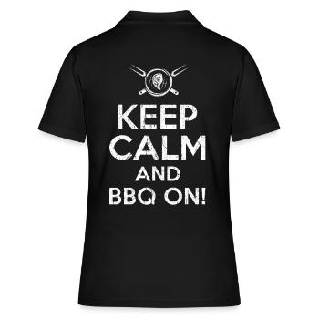Keep calm BBQ - Polo Femme - noir - Dos - Ailine (174cm)