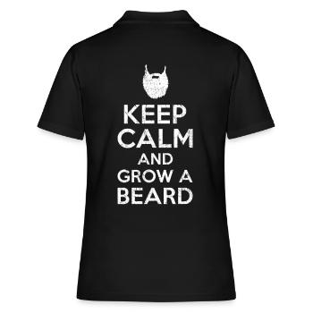 Keep calm Bart - Polo Femme - noir - Dos - Ailine (174cm)