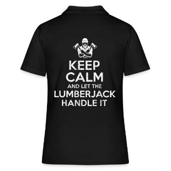 Keep Calm Lumberjack - Polo Femme - noir - Dos - Ailine (174cm)