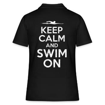 Keep Calm Swim - Polo Femme - noir - Dos - Ailine (174cm)
