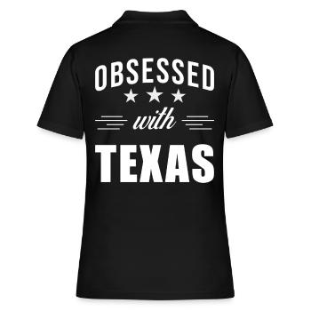 Texas - Frauen Polo Shirt - Schwarz - Hinten - Ailine (174cm)