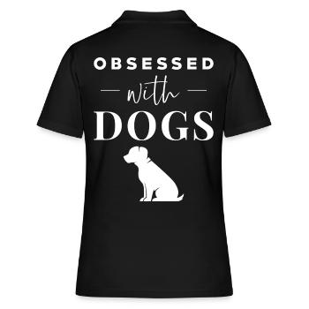 Des chiens drôles de phrases - Polo Femme - noir - Dos - Ailine (174cm)