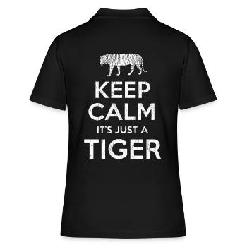 Keep Calm Tiger - Polo Femme - noir - Dos - Ailine (174cm)