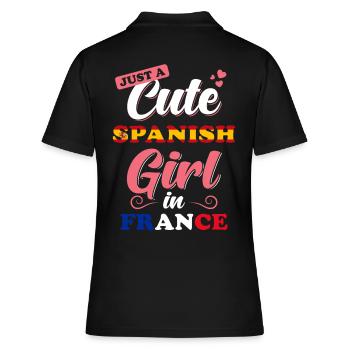 Espagne France Proverbe - Polo Femme - noir - Dos - Ailine (174cm)