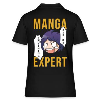 Manga Experte - Frauen Polo Shirt - Schwarz - Hinten - Ailine (174cm)
