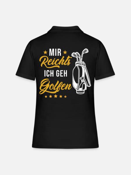 Golf Golfer Geschenk - Frauen Polo Shirt - Schwarz