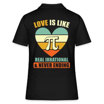 Pi Proverbe de maths - Polo Femme - noir - Dos - Ailine (174cm)