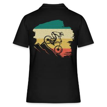 Downhill Retro - Polo Femme - noir - Dos - Ailine (174cm)