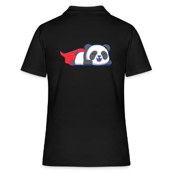 Panda Superhéros - Polo Femme - noir - Dos - Ailine (174cm)