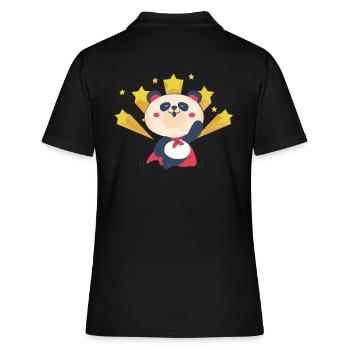 Panda Superhéros - Polo Femme - noir - Dos - Ailine (174cm)