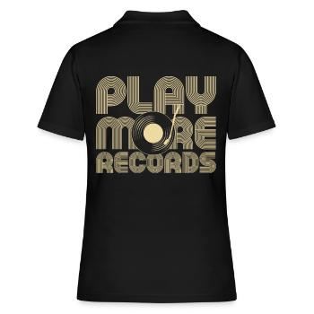 Collectionneur de disques vinyles - Polo Femme - noir - Dos - Ailine (174cm)