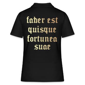 Faber est quisque fortunae suae - Polo Femme - noir - Dos - Ailine (174cm)