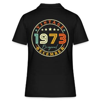 Born December 1973 - Women's Polo Shirt - black - Back - Ailine (174cm)
