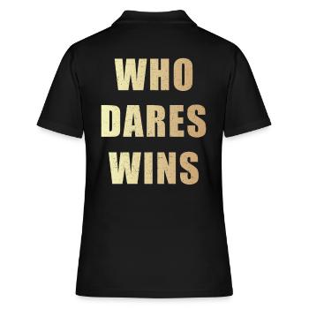 Who dares wins - Frauen Polo Shirt - Schwarz - Hinten - Ailine (174cm)