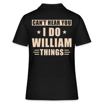 William things - Frauen Polo Shirt - Schwarz - Hinten - Ailine (174cm)