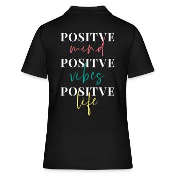 Dicton de la pensée positive - Polo Femme - noir - Dos - Ailine (174cm)