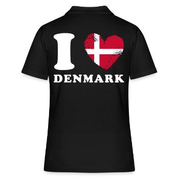 Dänemark J’aime le Danemark - Polo Femme - noir - Dos - Ailine (174cm)