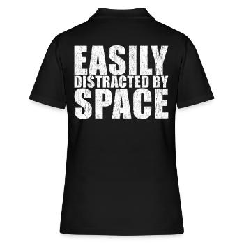 Space - Frauen Polo Shirt - Schwarz - Hinten - Ailine (174cm)