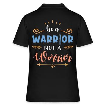 Inspiration Citation Slogan Fighter - Polo Femme - noir - Dos - Ailine (174cm)