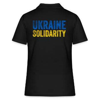 Ukraine Solidarité - Polo Femme - noir - Dos - Ailine (174cm)