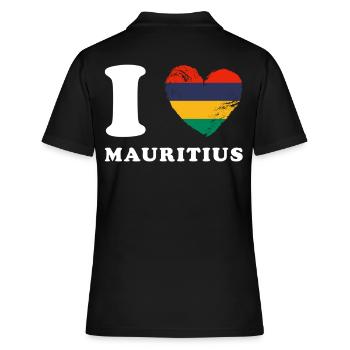 I love Mauritius - Women's Polo Shirt - black - Back - Ailine (174cm)