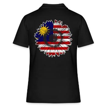 Drapeau de la Malaisie Tournesol - Polo Femme - noir - Dos - Ailine (174cm)