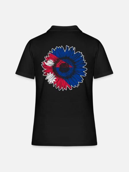 Drapeau du Népal Tournesol - Polo Femme - noir