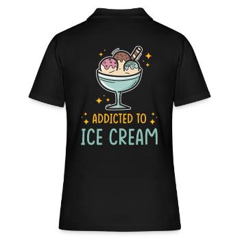 Eis - Frauen Polo Shirt - Schwarz - Hinten - Ailine (174cm)
