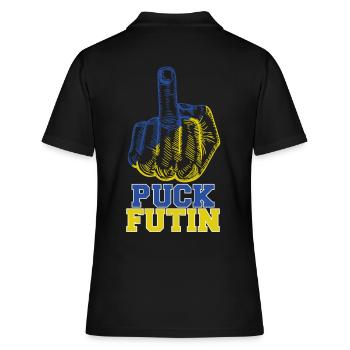 Puck Futin - Frauen Polo Shirt - Schwarz - Hinten - Ailine (174cm)