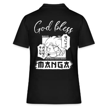 Cadeau Manga - Polo Femme - noir - Dos - Ailine (174cm)