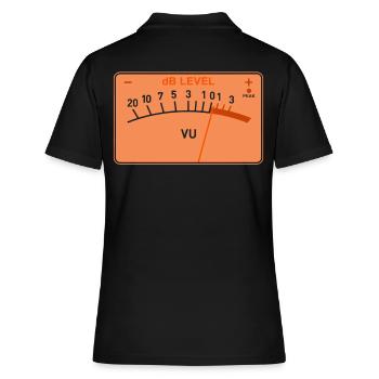 Volume Meter - Frauen Polo Shirt - Schwarz - Hinten - Ailine (174cm)