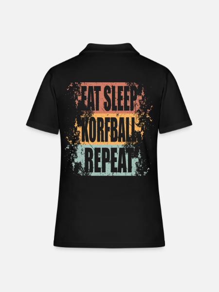Korfball Eat Sleep Repeat - Women's Polo Shirt - black