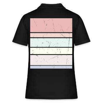 Background Pastel Rectangle - Women's Polo Shirt - black - Back - Ailine (174cm)