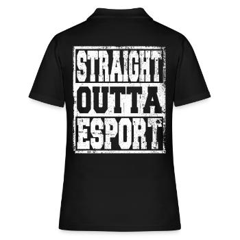 Esport dit drôle - Polo Femme - noir - Dos - Ailine (174cm)