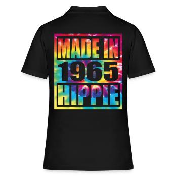 Anniversaire hippie 1965 - Polo Femme - noir - Dos - Ailine (174cm)