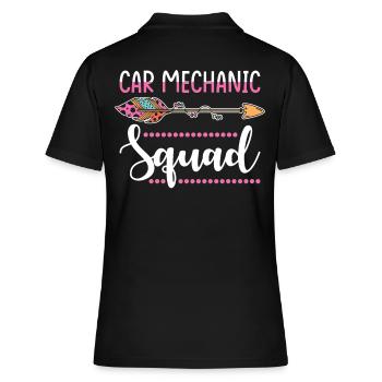 Groupe de mécaniciens automobiles - Polo Femme - noir - Dos - Ailine (174cm)